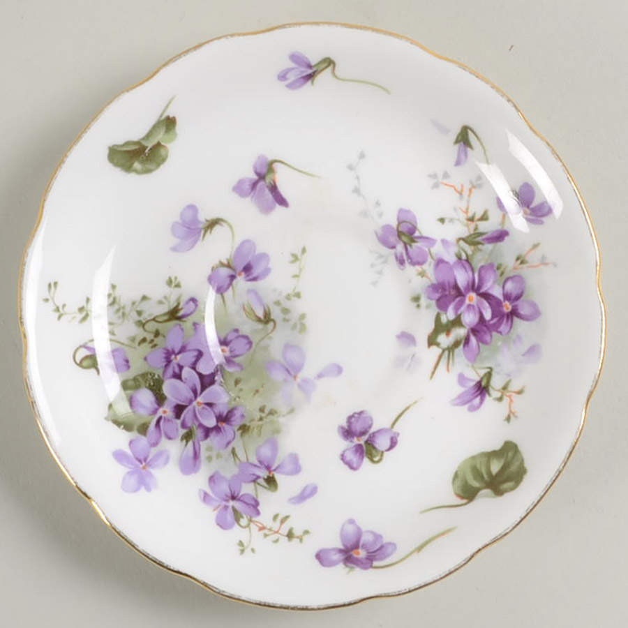 Victorian Violets Saucer for Flat Cup by Hammersley-1