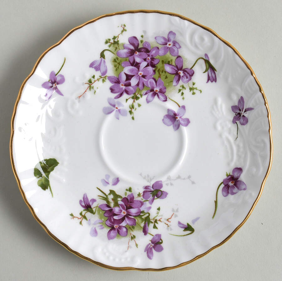 Victorian Violets Saucer for Flat Cup by Hammersley-1