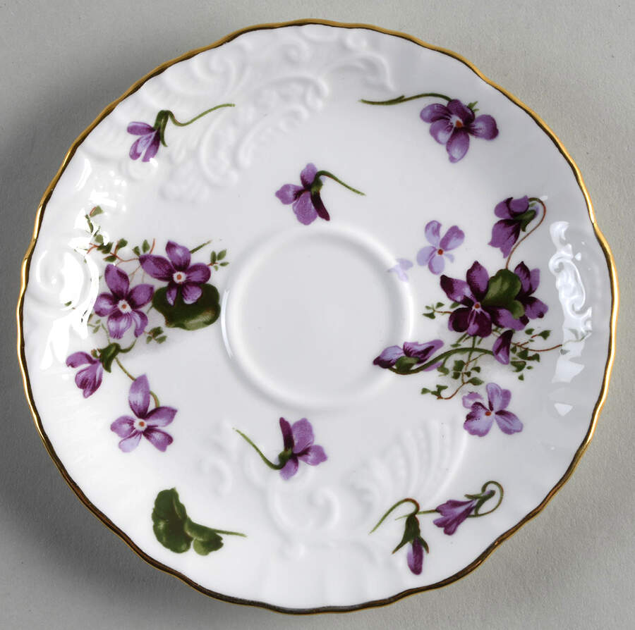 Victorian Violets Saucer for Flat Cup by Hammersley-1