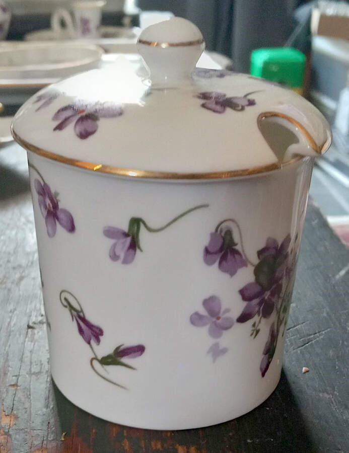 Victorian Violets Jam/Jelly & Lid by Hammersley-1