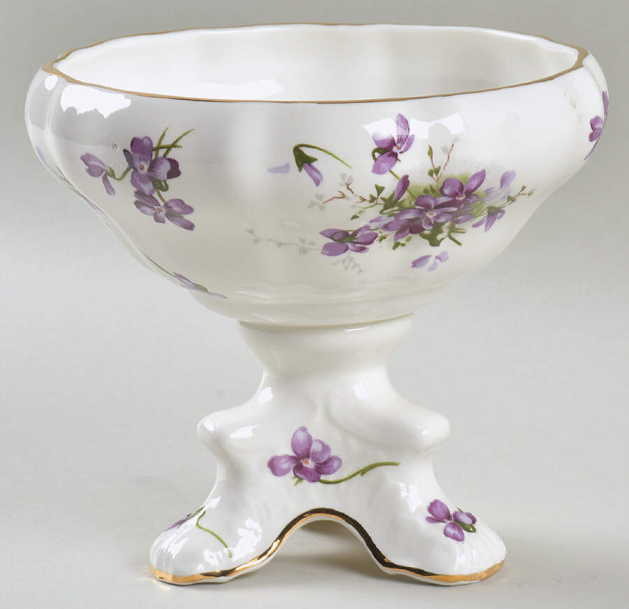 Victorian Violets Pedestal Candy Box, No Lid by Hammersley-1