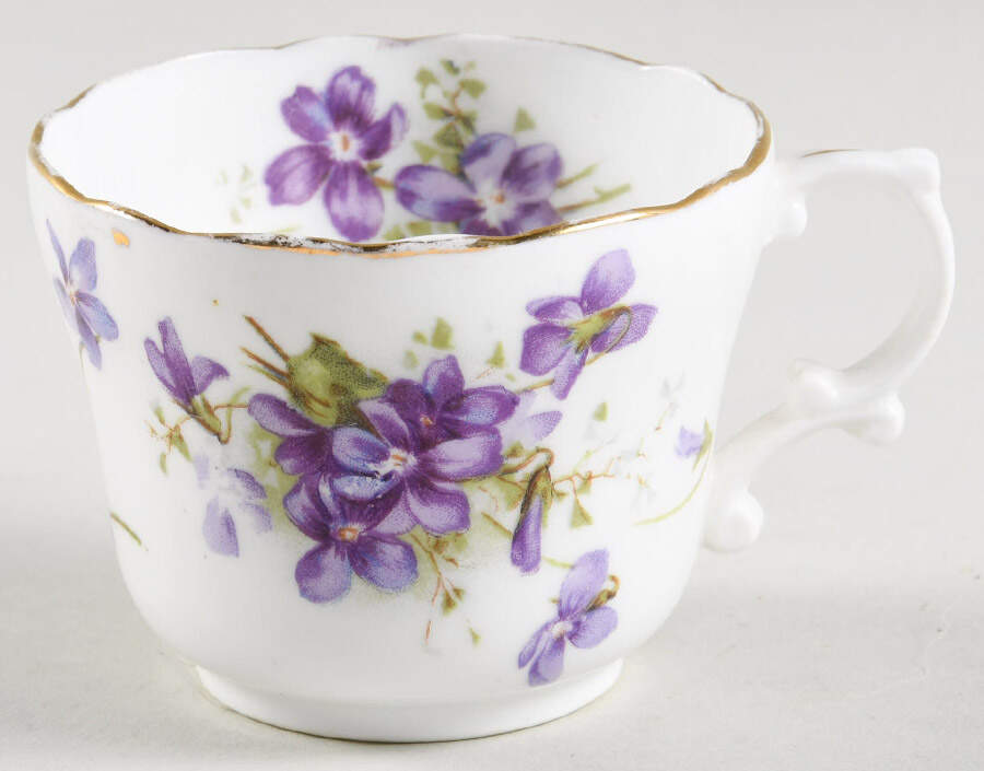 Victorian Violets Flat Demitasse Cup by Hammersley-1