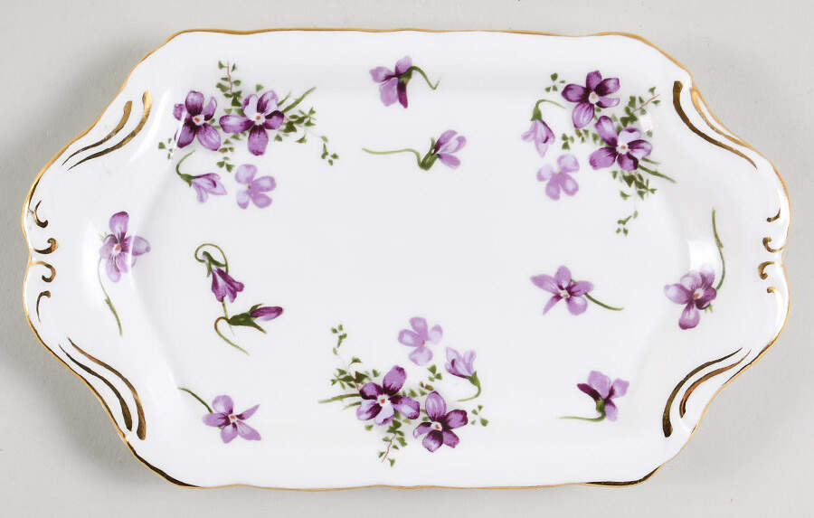 Victorian Violets Tray for Mini Creamer & Open Sugar by Hammersley-1