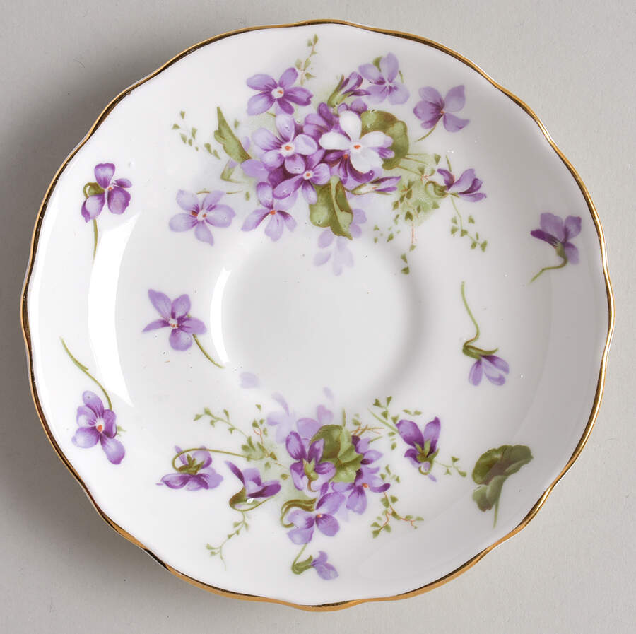 Victorian Violets Saucer for Flat Cup by Hammersley-1