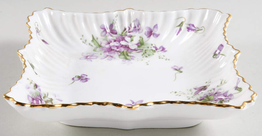 Victorian Violets 7" Square Sweet Meat by Hammersley-1