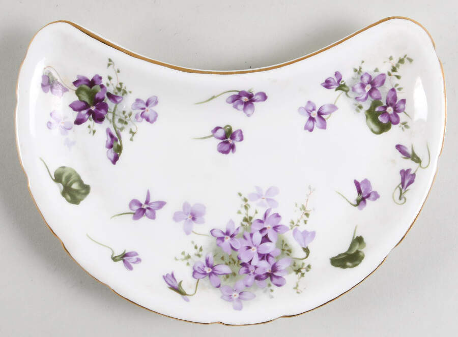Victorian Violets Crescent Salad Plate by Hammersley-1