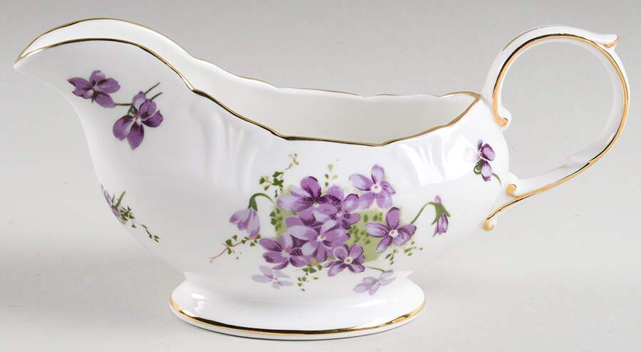 Victorian Violets Underplate for Gravy Boat by Hammersley-1