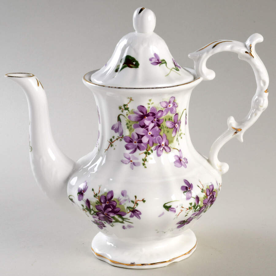 Victorian Violets Small Coffee Pot & Lid by Hammersley-1