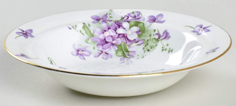 Victorian Violets Round Butter No Lid by Hammersley-1