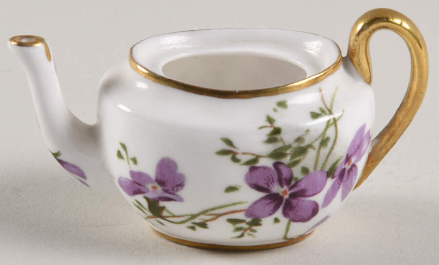 Victorian Violets Miniature Teapot No Lid by Hammersley-1