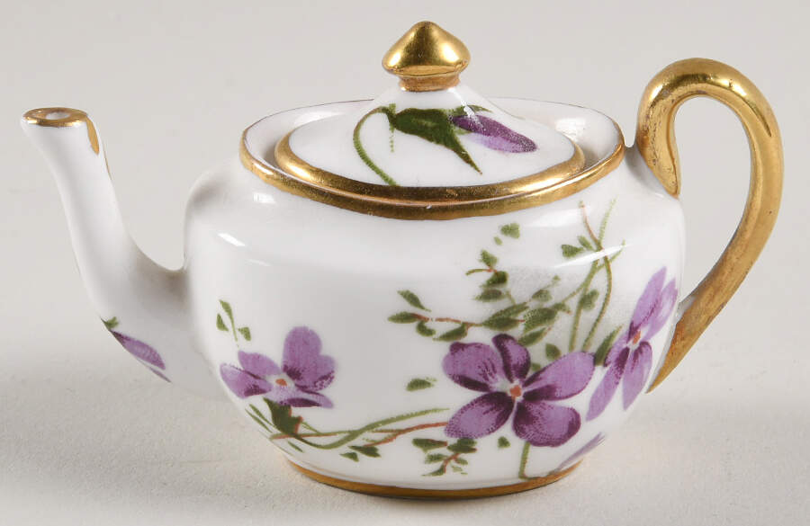 Victorian Violets Miniature Teapot & Lid by Hammersley-1