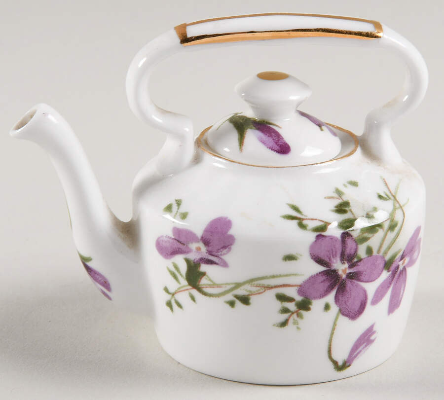 Victorian Violets Miniature Kettle & Lid by Hammersley-1