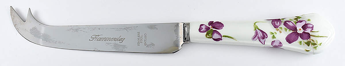 Victorian Violets Cheese Knife with Stainless Blade by Hammersley-1