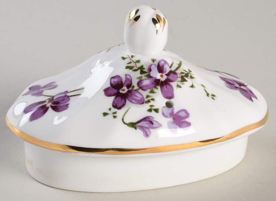Victorian Violets Lid for Teapot by Hammersley-1