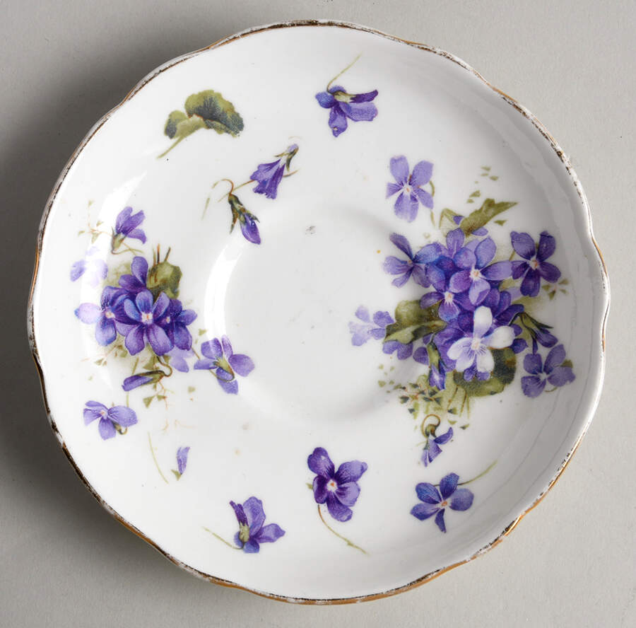 Victorian Violets Saucer for Flat Cup by Hammersley-1