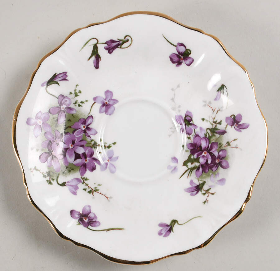 Victorian Violets Saucer for Flat Cup by Hammersley-1