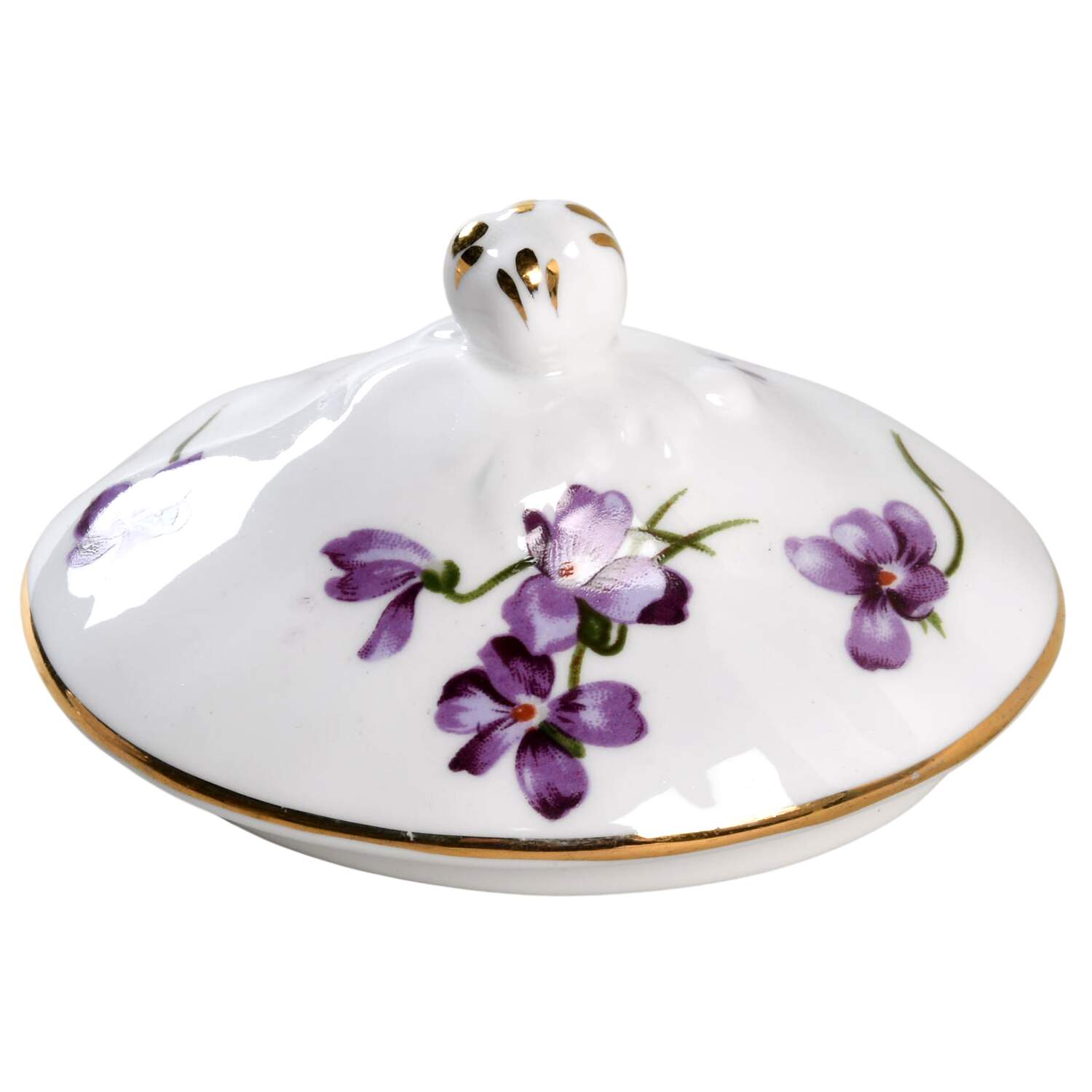 Victorian Violets Lid for Sugar Bowl by Hammersley-1