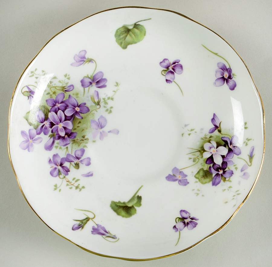 Victorian Violets Saucer for Oversized Cup by Hammersley-1