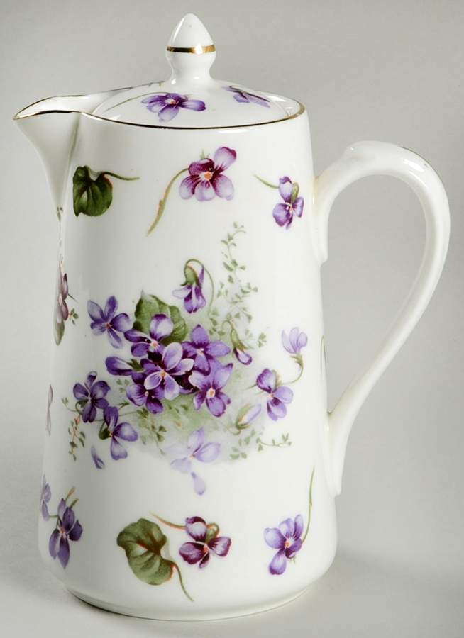 Victorian Violets Hot Water Jug & Lid by Hammersley-1