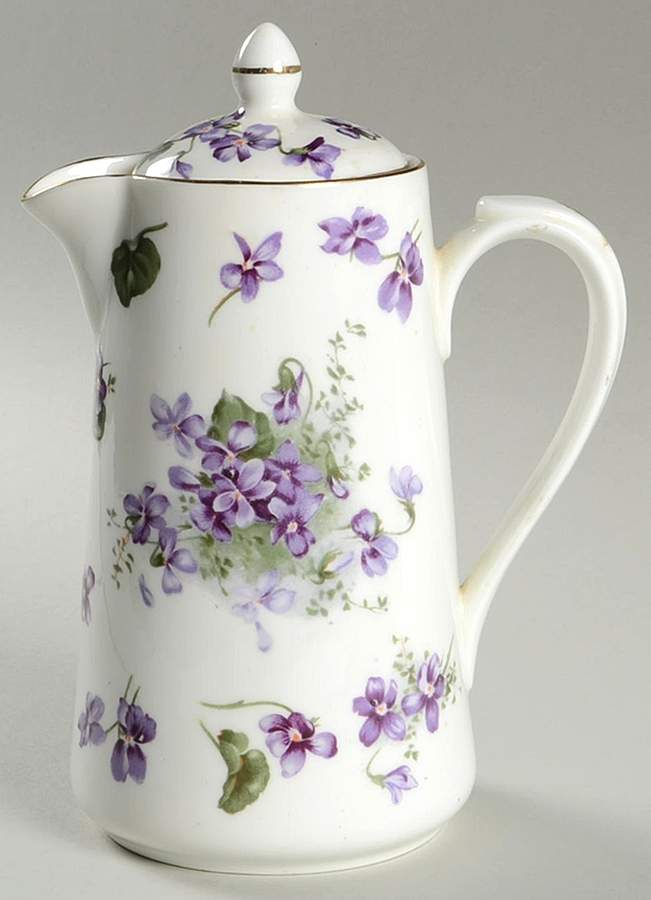 Victorian Violets Hot Water Jug & Lid by Hammersley-1
