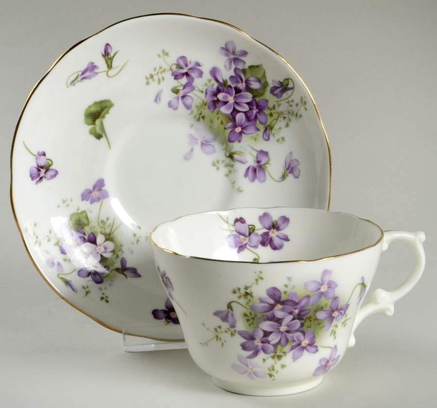 Victorian Violets Oversized Cup & Saucer Set by Hammersley-1