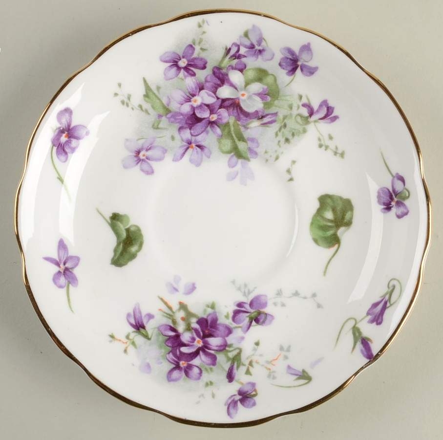 Victorian Violets Saucer for Footed Cup by Hammersley-1