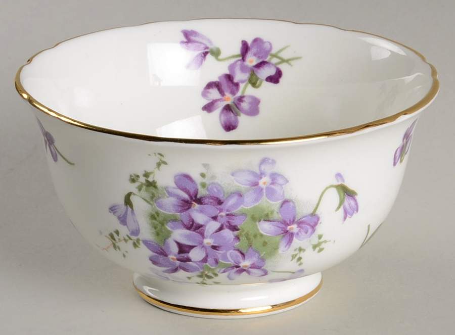Victorian Violets Cranberry Bowl by Hammersley-1