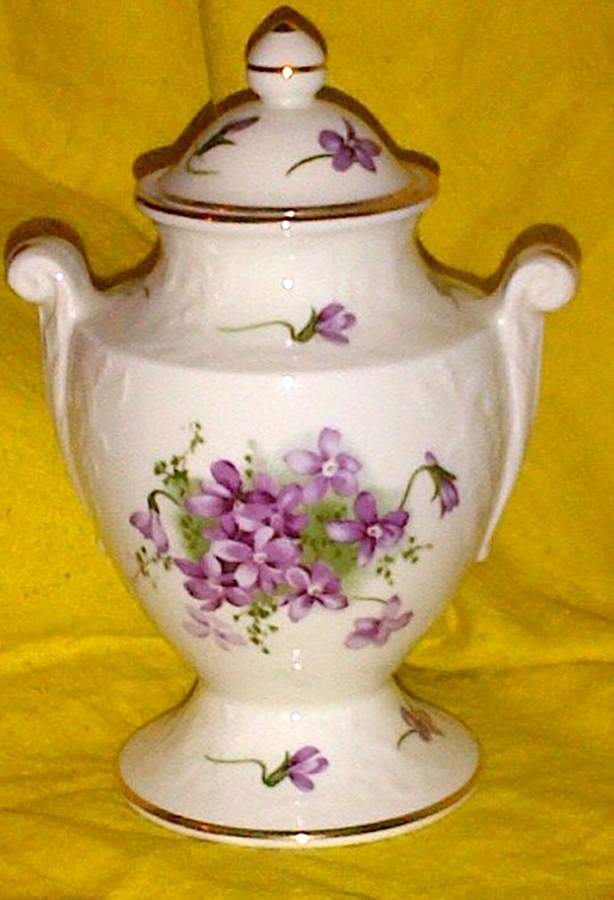 Victorian Violets 5" Footed Urn with Lid by Hammersley-1