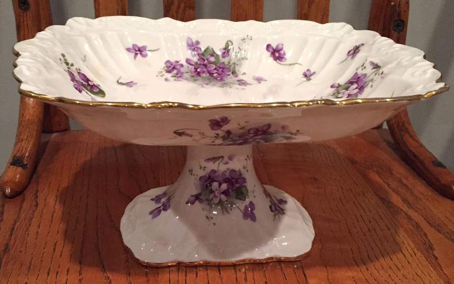 Victorian Violets Large Compote by Hammersley-1