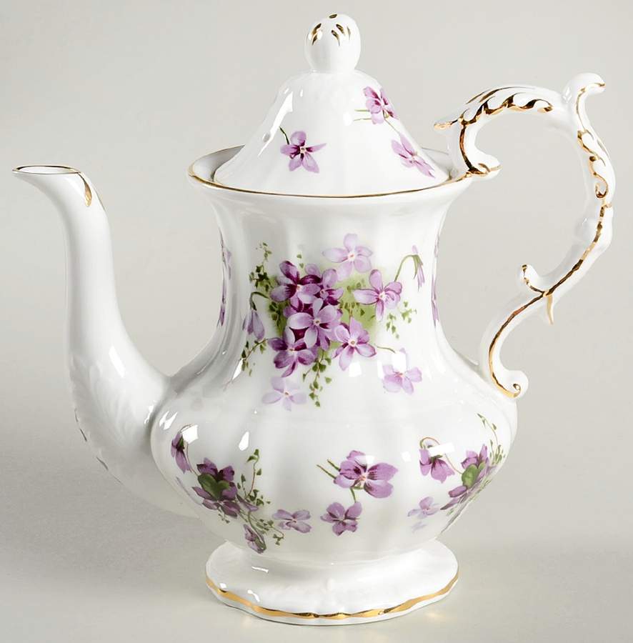 Victorian Violets Small Coffee Pot & Lid by Hammersley-1