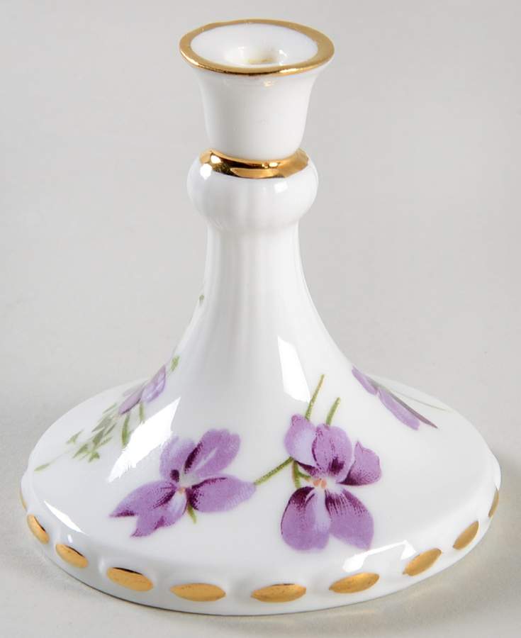Victorian Violets Mini Candlestick by Hammersley-1