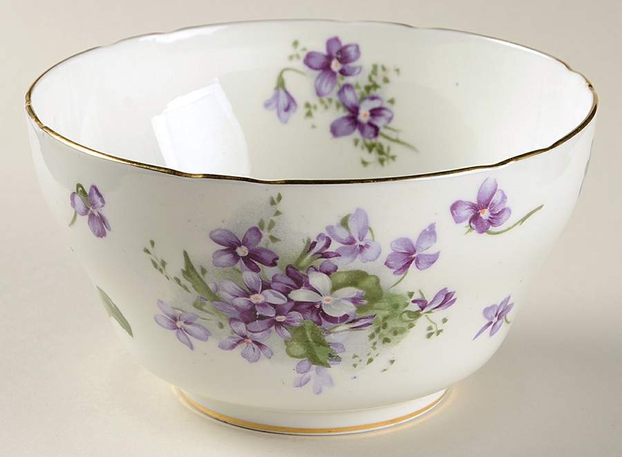 Victorian Violets Cranberry Bowl by Hammersley-1