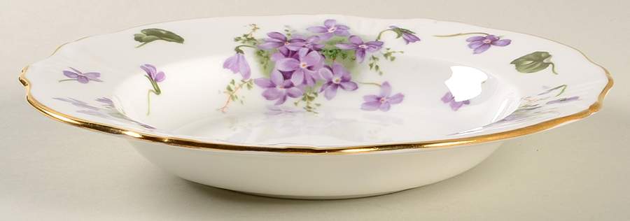 Victorian Violets Rim Soup Bowl by Hammersley-1