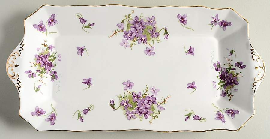 Victorian Violets 14" Sandwich Tray by Hammersley-1