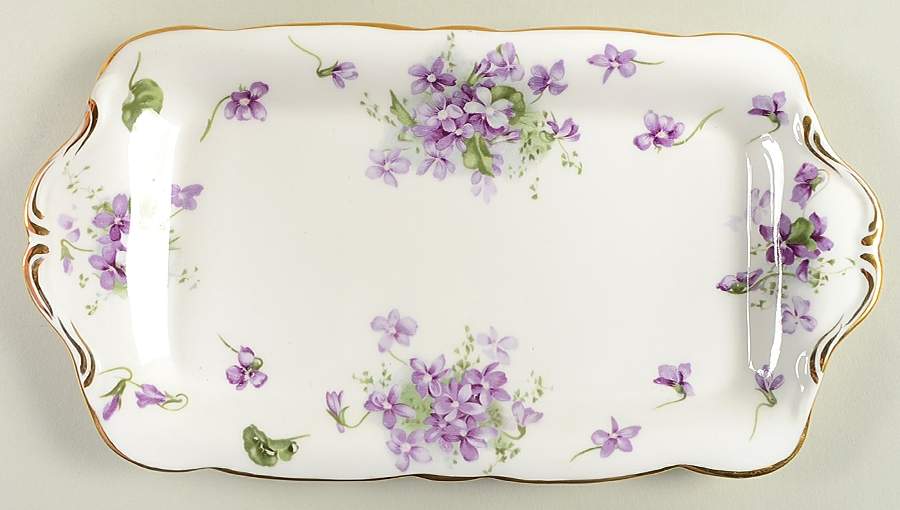 Victorian Violets Rectangular Tray 11" by Hammersley-1