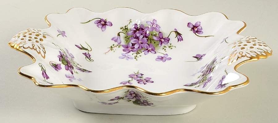 Victorian Violets 10" Bon Bon by Hammersley-1