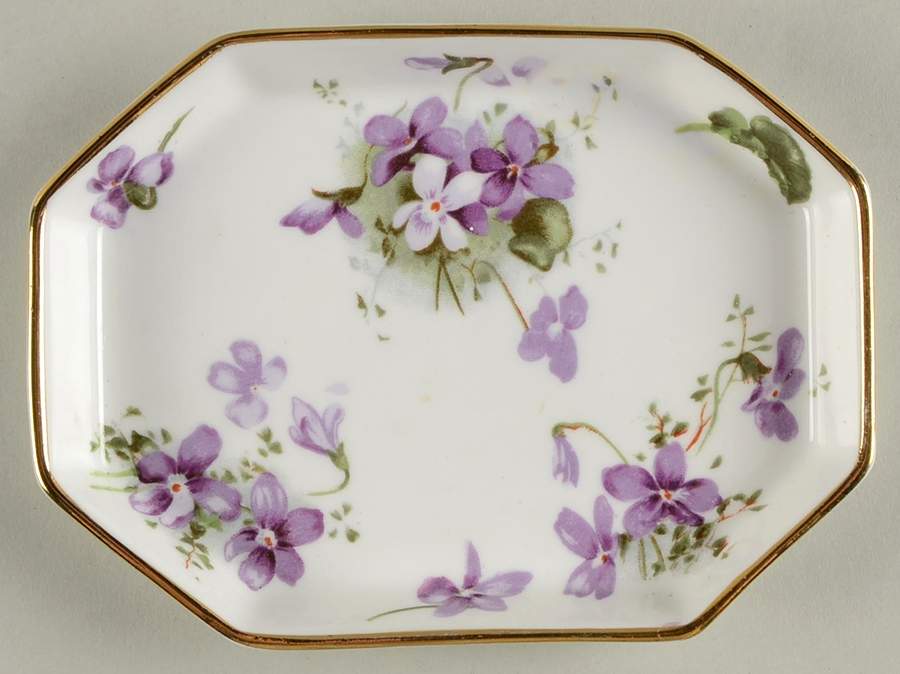Victorian Violets 4" Trinket Tray by Hammersley-1