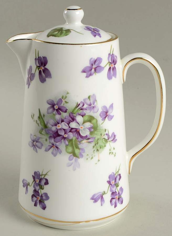 Victorian Violets Hot Water Jug & Lid by Hammersley-1