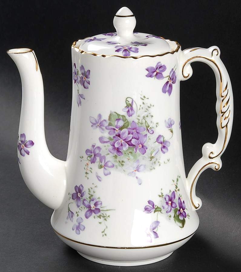 Victorian Violets Small Coffee Pot & Lid by Hammersley-1