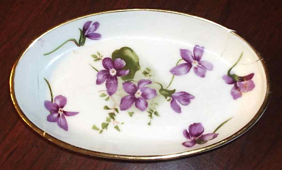Victorian Violets 4" Oval Tray by Hammersley-1