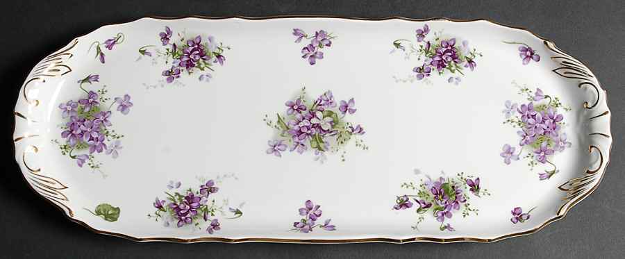 Victorian Violets Large Sandwich Tray by Hammersley-1