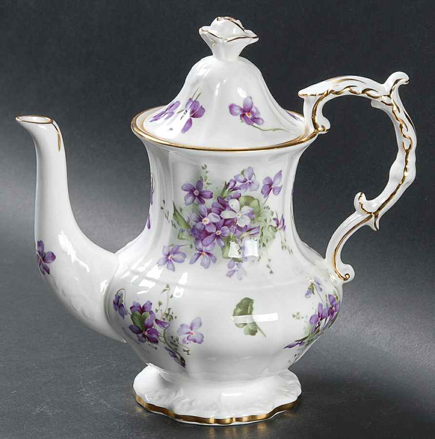 Victorian Violets Small Coffee Pot & Lid by Hammersley-1