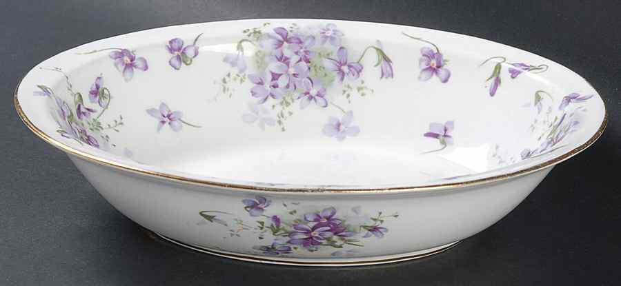 Victorian Violets 9" Oval Vegetable Bowl by Hammersley-1