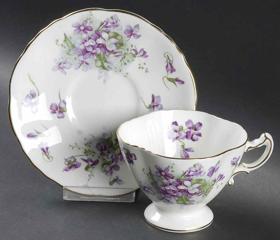 Victorian Violets Oversized Cup & Saucer Set by Hammersley-1