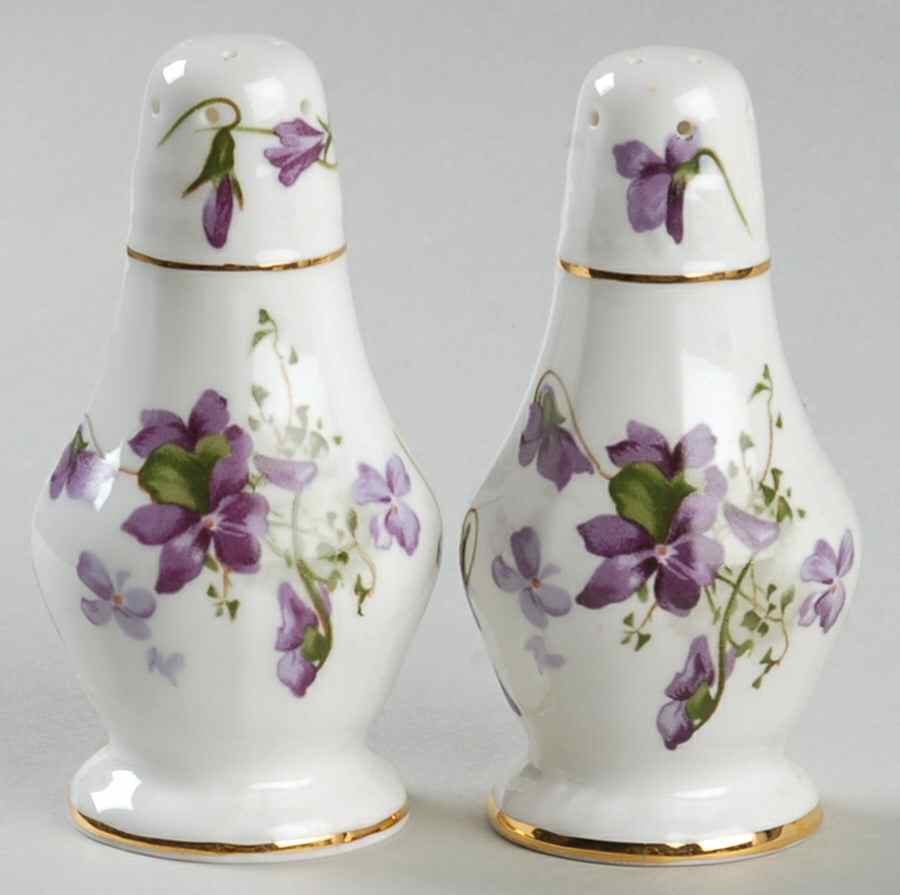 Victorian Violets Salt & Pepper Set by Hammersley-1