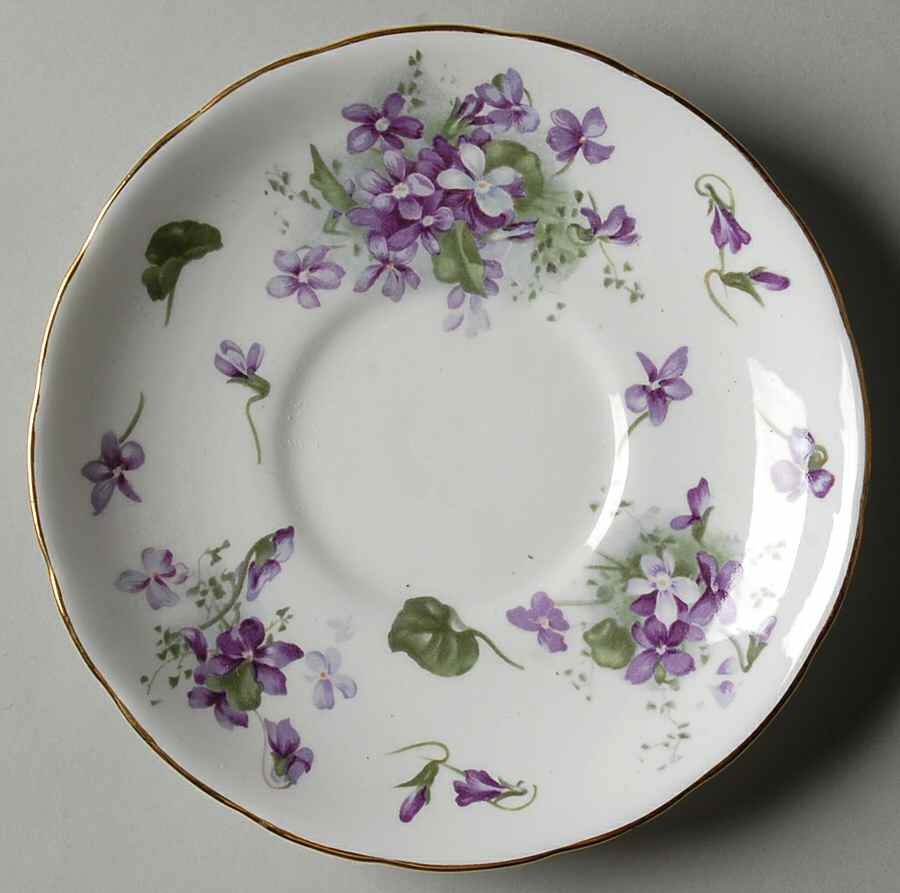 Victorian Violets Saucer for Cream Soup Bowl by Hammersley-1