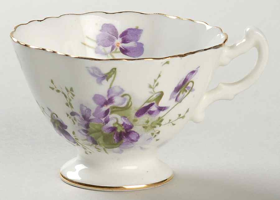 Victorian Violets Footed Demitasse Cup by Hammersley-1
