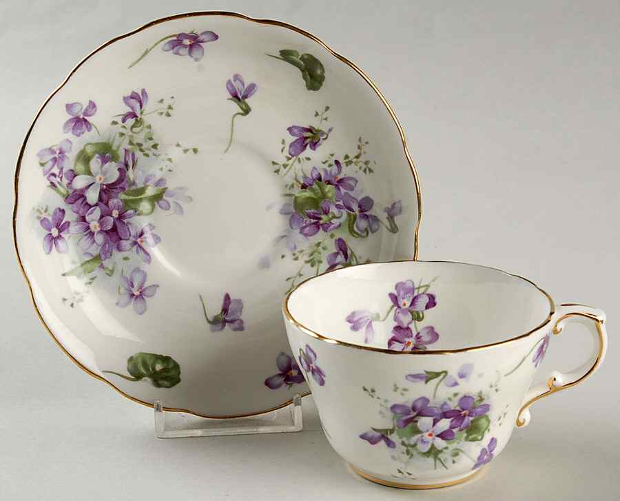 Victorian Violets Footed Cup & Saucer Set by Hammersley-1