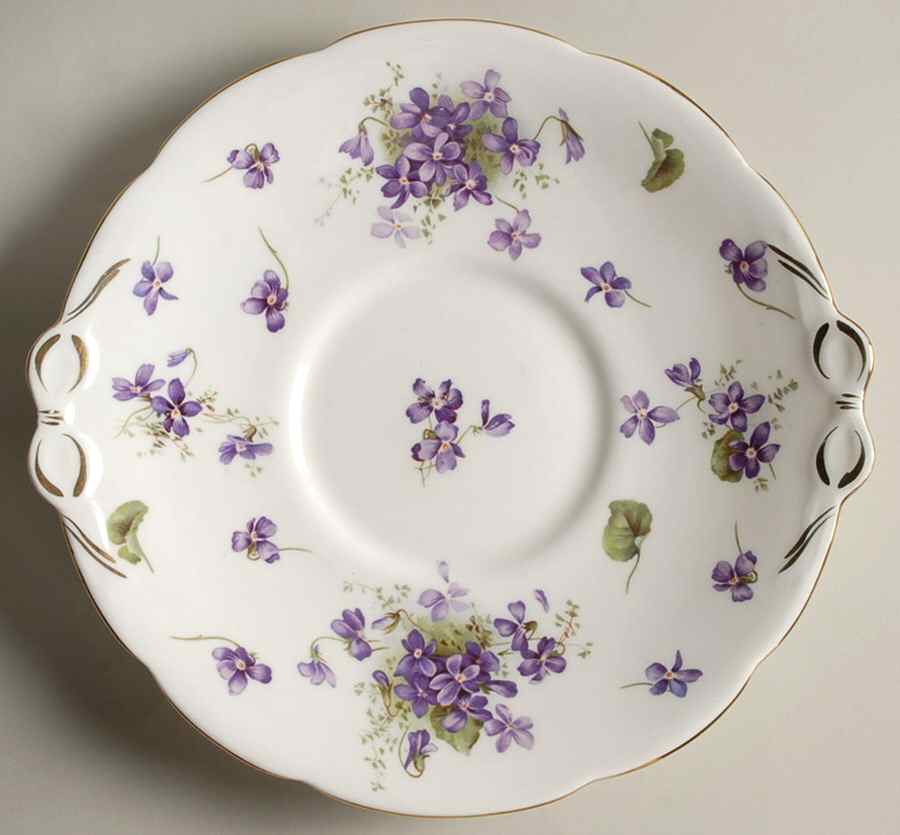 Victorian Violets Handled Cake Plate by Hammersley-1