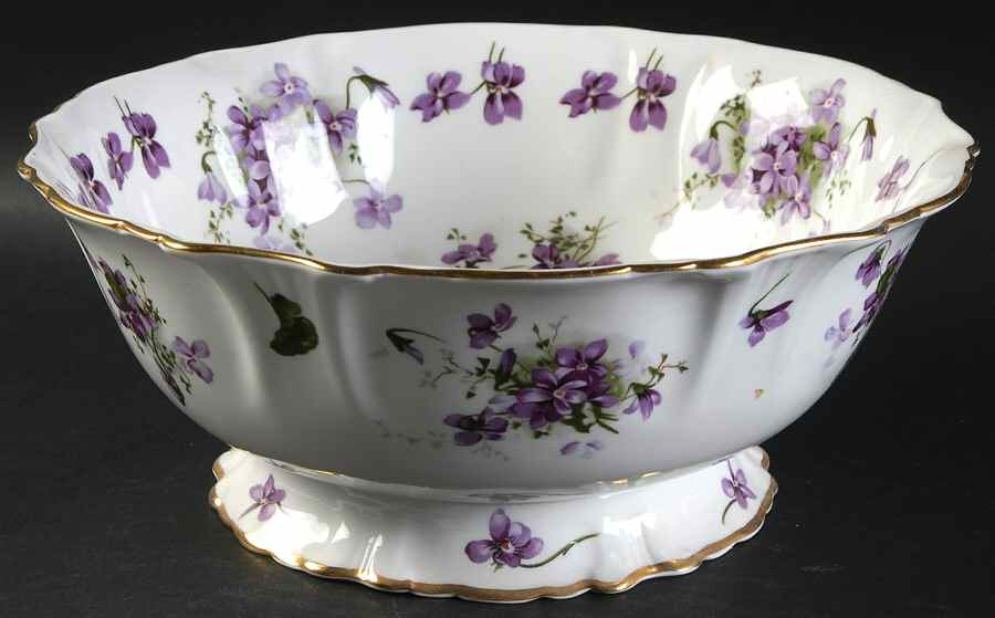 Victorian Violets 9" Round Vegetable Bowl by Hammersley-1